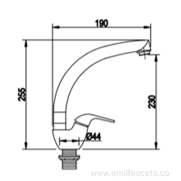 Commercial brushed brass 1 hole kitchen faucets tap